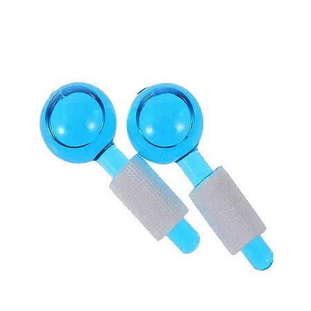 Esfera Gelada Vidro Massageador Facial E Corporal