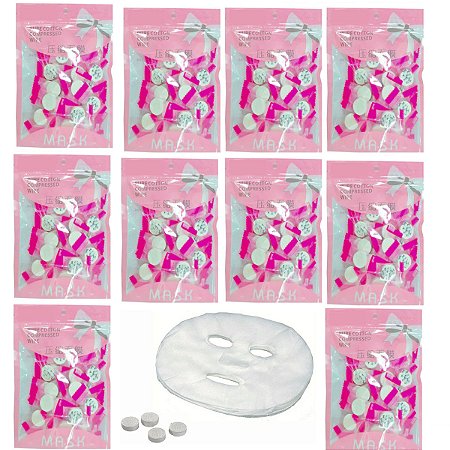 Máscara Descartável Desidratada Limpeza Facial  500un