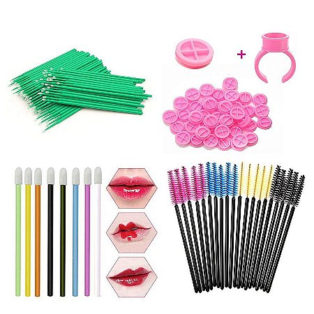 Kit Extensão De Cílios (01) Microbastões Aneis Batoques