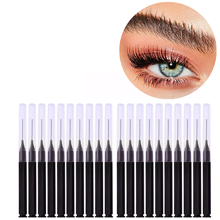 Kit 20 Escovas Brow Lamination Cilios Ultra Fina