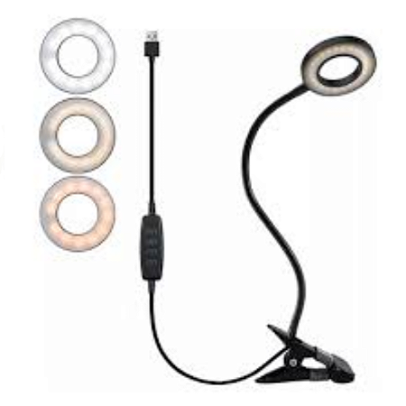 Luminária De Mesa Com Garra Manicure Maquiagem Leitura Usb