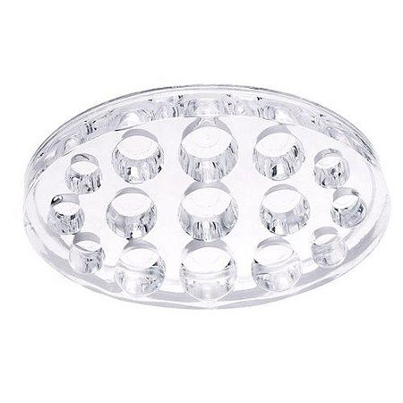 1 Porta Batoque Oval  Acrílico 15 Furos