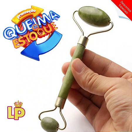 Rolo Massageador Pedra De Jade Anti Rugas Massagem Facial