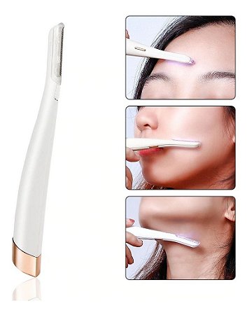 NAVALHA LED REMOVE PELOS FACIAIS ESFOLIA DERMAPLANE