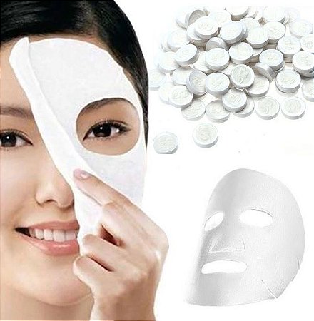 Máscara Descartável Desidratada Limpeza Facial  50un
