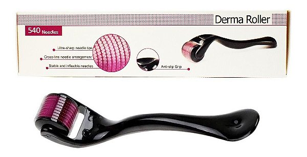 Dermaroller 540 Agulhas Derma Roller Anti Rugas 0.5mm A 2.5m