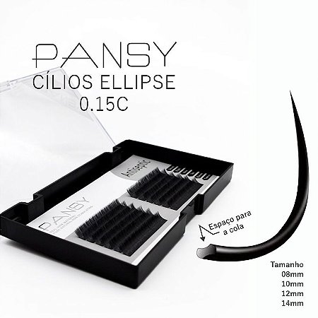 Cílios Fio A Fio Profissional Pansy Preto Elipse