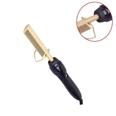 Pente Quente Ferro Elétrico Alisador Modelador Cabelo Bivolt