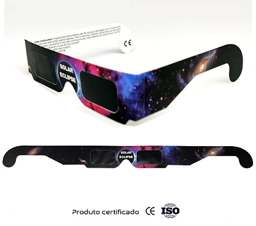 Óculos para ver Eclipse Solar ISO 12312-2 1 Unidade