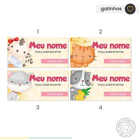 ETIQUETA ESCOLAR  Gatinhos
