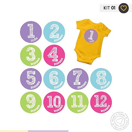 ADESIVO MESVERSÁRIO GIRL - 8 OPÇÕES