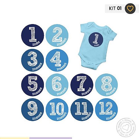 ADESIVO MESVERSÁRIO BOYS - 8 OPÇÕES
