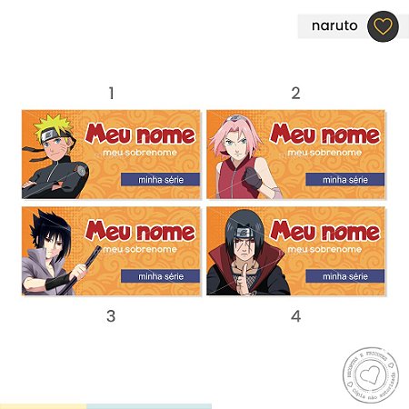 ETIQUETA ESCOLAR  Naruto