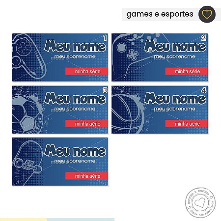 ETIQUETA ESCOLAR  Game e esportes