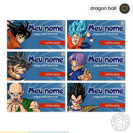 ETIQUETA ESCOLAR  Dragon ball