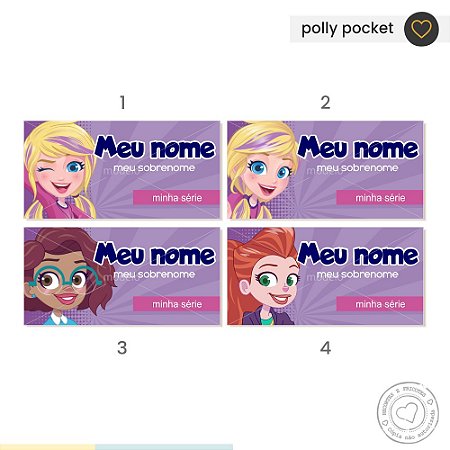 ETIQUETA ESCOLAR Polly pocket
