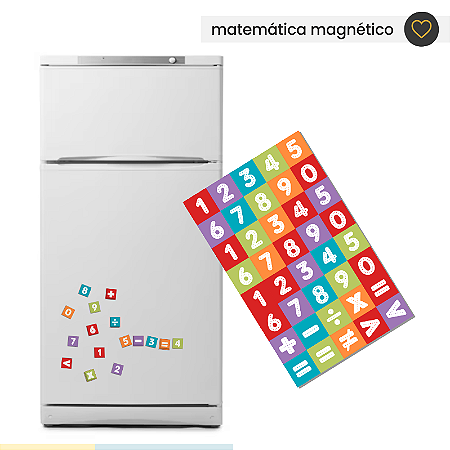 Matemática magnético- cor sólida