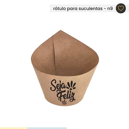 10 Rótulos Kraft para suculentas N9 - Frases