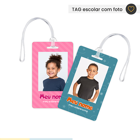 TAG escolar com foto