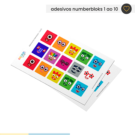 Adesivo numberbloks - 1 ao 10