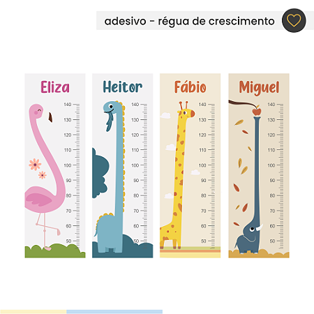 Régua de crescimento - Adesivo