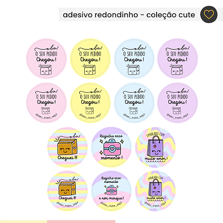 Adesivo embalagem - Coleção Cute
