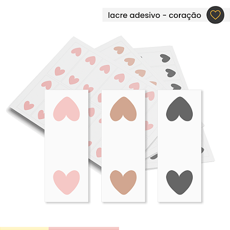 Lacre adesivo - Coração