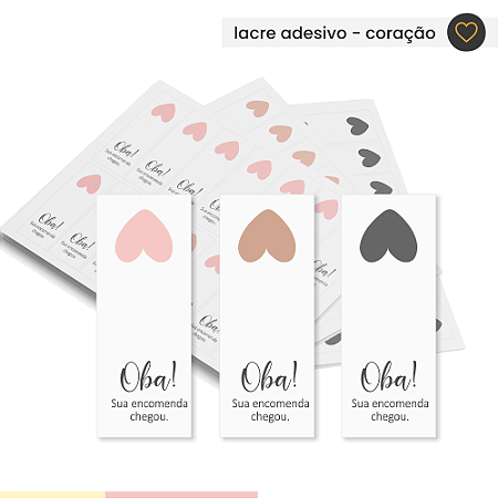 Lacre adesivo - Coração