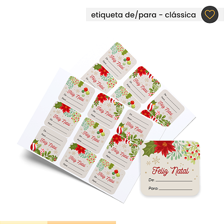 Adesivo De/Para Clássica - 18 unid