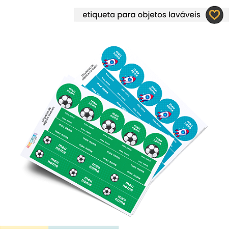 Etiqueta para objetos laváveis - Meninios