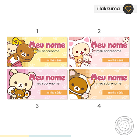 ETIQUETA ESCOLAR  Filakkuma