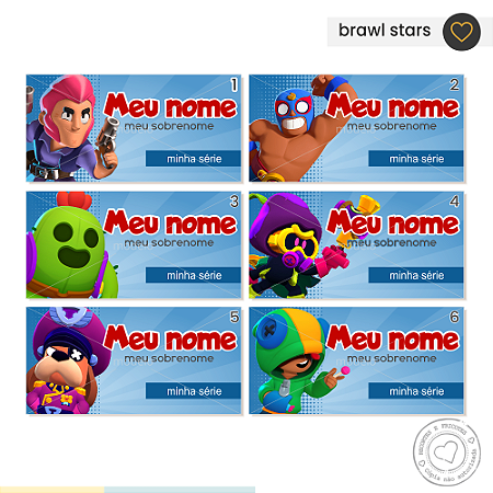 ETIQUETA ESCOLAR  Brawl stars