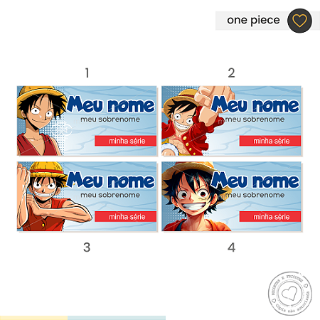 ETIQUETA ESCOLAR  One Piece