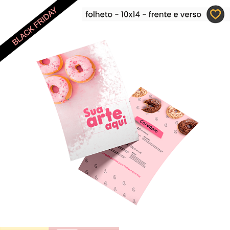 Folheto Couchê 90g (frente e verso) 10x14cm - 1000 unid