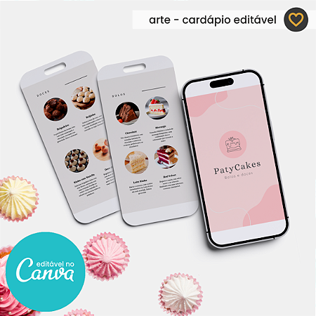 Cardápio - Editável no Canva