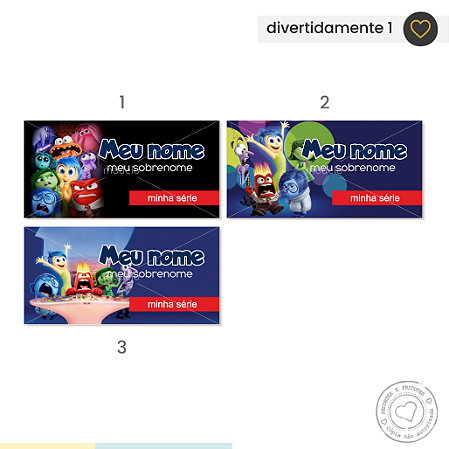 ETIQUETA ESCOLAR  Divertidamente