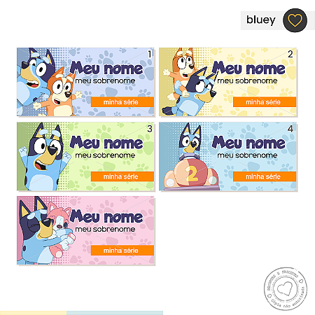 ETIQUETA ESCOLAR Bluey