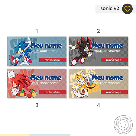 ETIQUETA ESCOLAR Sonic v2