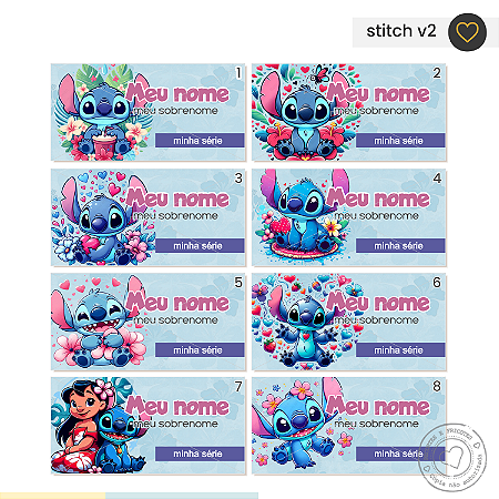 ETIQUETA ESCOLAR Stitch v2