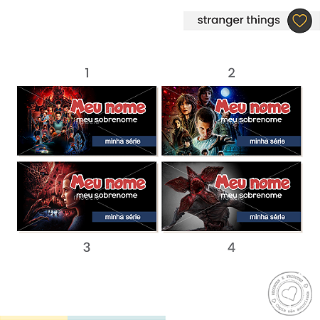 ETIQUETA ESCOLAR Stranger Things