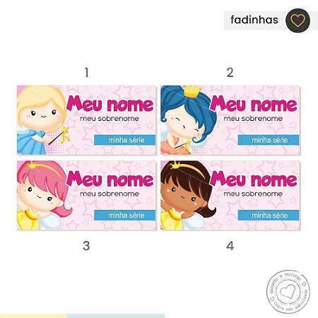 ETIQUETA ESCOLAR  Fadas