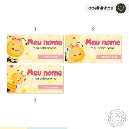 ETIQUETA ESCOLAR  Abelhinhas