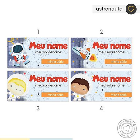 ETIQUETA ESCOLAR  Astronauta