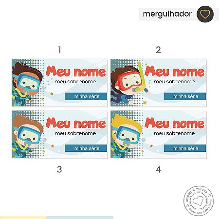 ETIQUETA ESCOLAR  Mergulhador