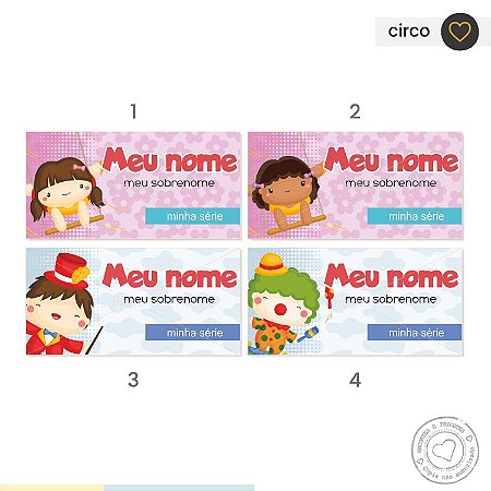 ETIQUETA ESCOLAR  Circo