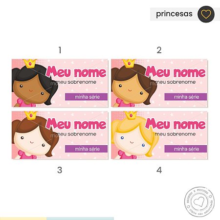 ETIQUETA ESCOLAR  Princesa