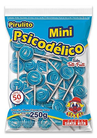 Pirulito Psicodélico Mini Santa Rita c/ 50 unid.