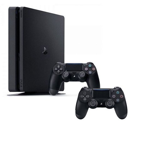 Console PS4 Slim 500GB com 2 Controles - 2 Anos de Garantia