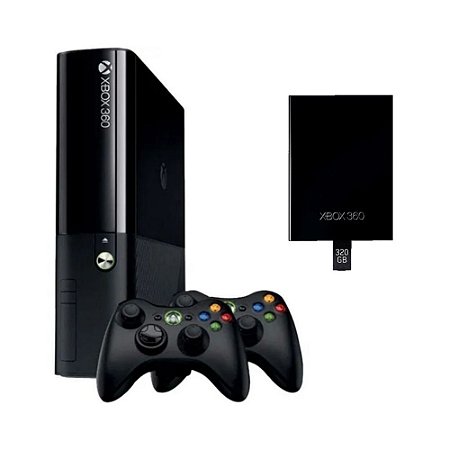 Xbox 360 Super Slim 320GB 2 Controles Seminovo