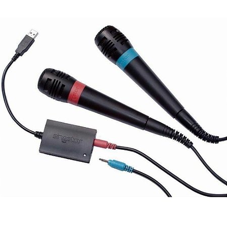 Microfone Singstar PS2/PS3 Usado - Meu Game Favorito